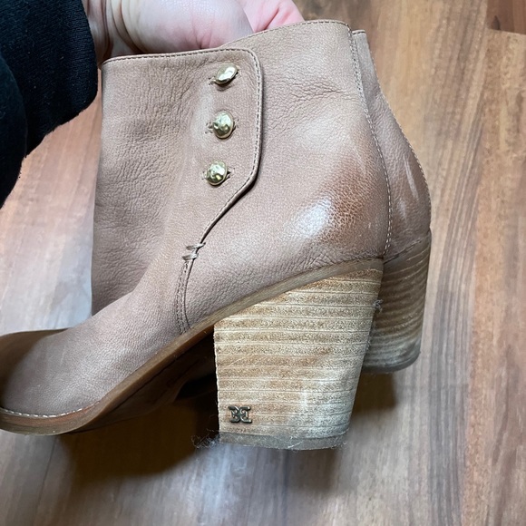 Sam Edelman Leather Macon Brown Ankle Booties - Picture 8 of 14